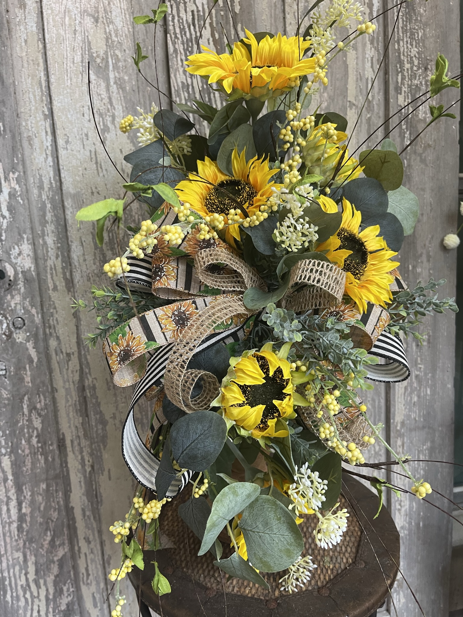 Chunky Vine Floral Wreath With Purple And Yellow Kelea s Design School
