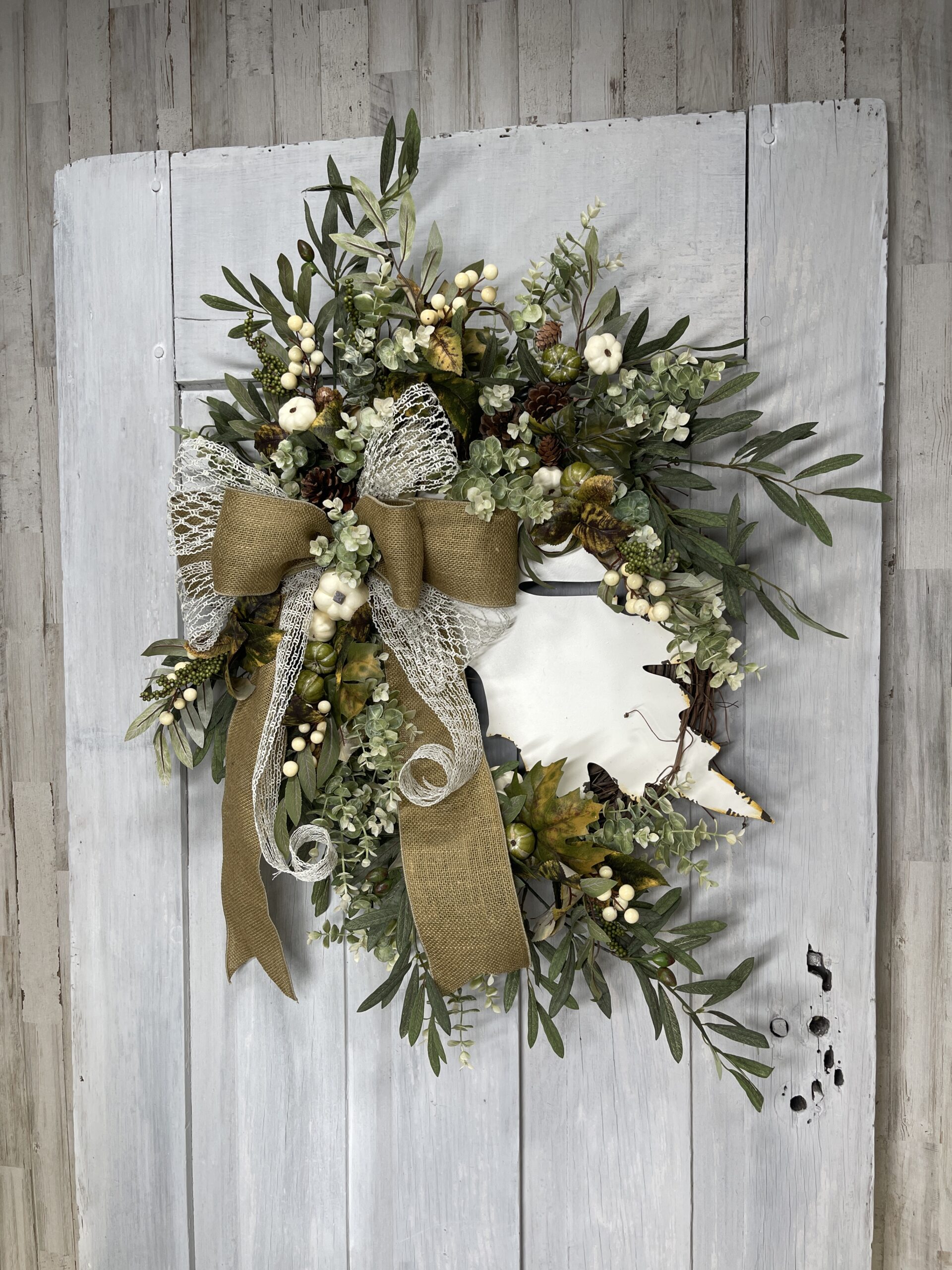 Harvest Cottage Charm Leaf Wreath