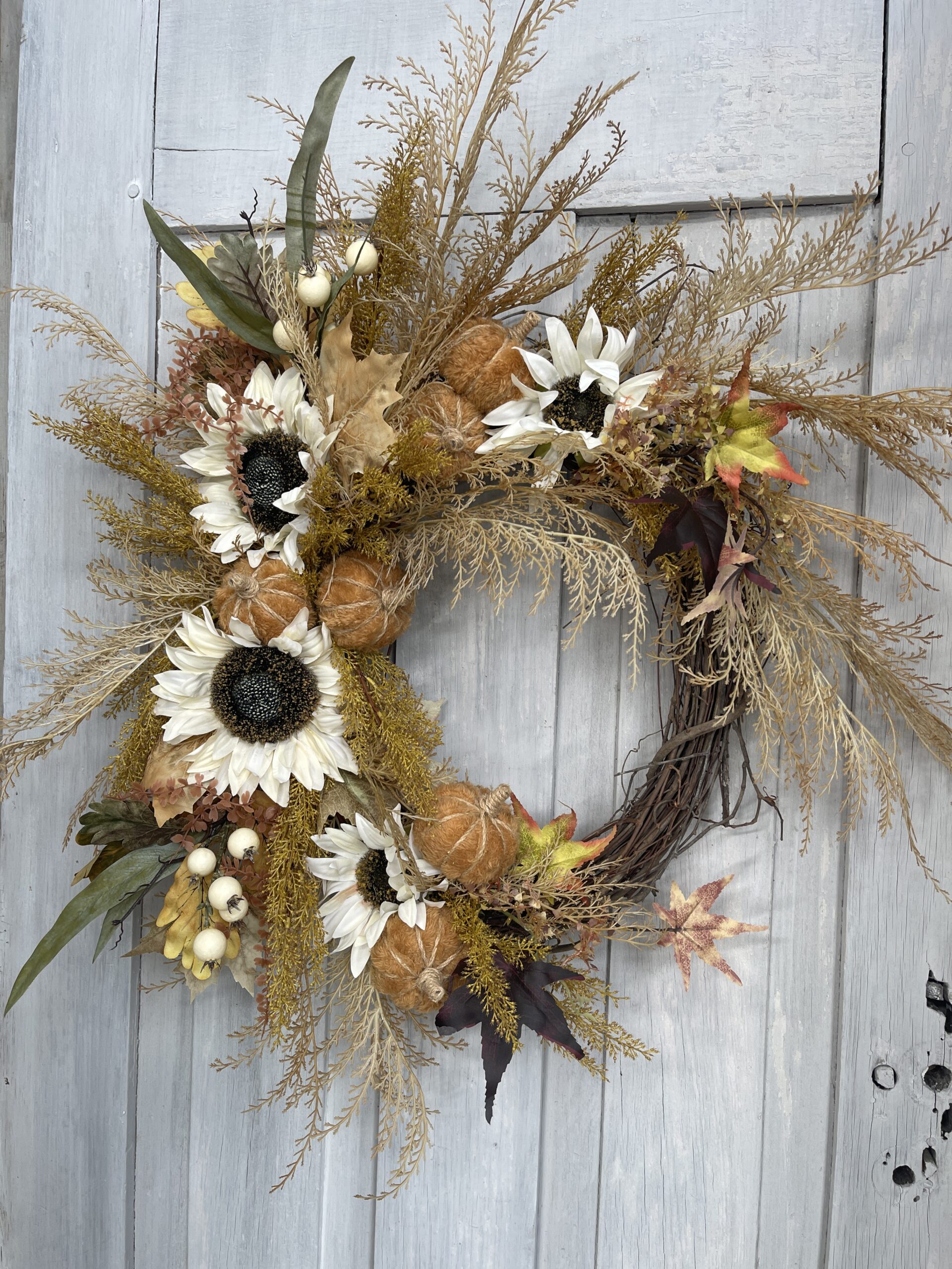 Wispy Fall French Cottage Wreath