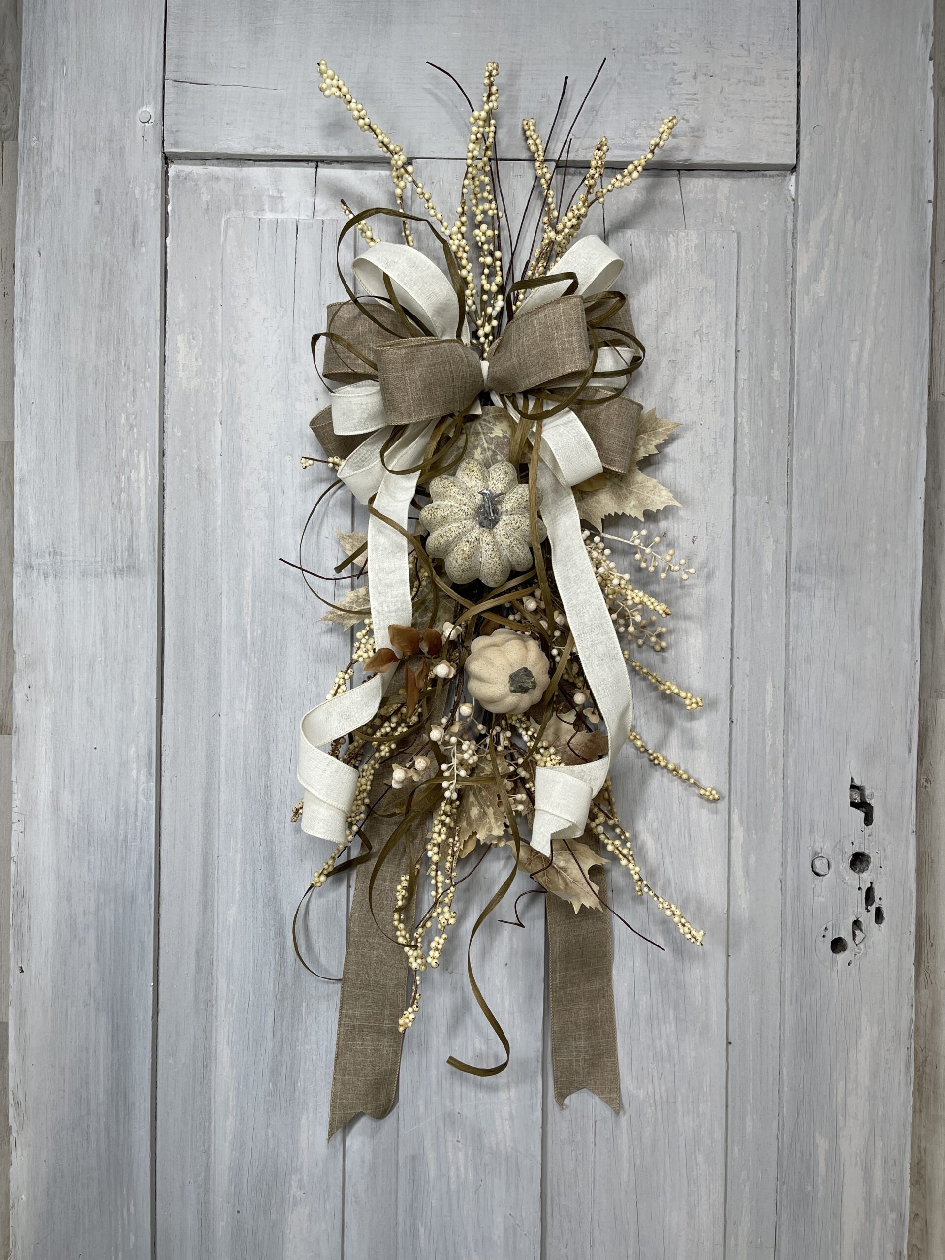 Soft Neutral Easy Cluster Pumpkin Swag