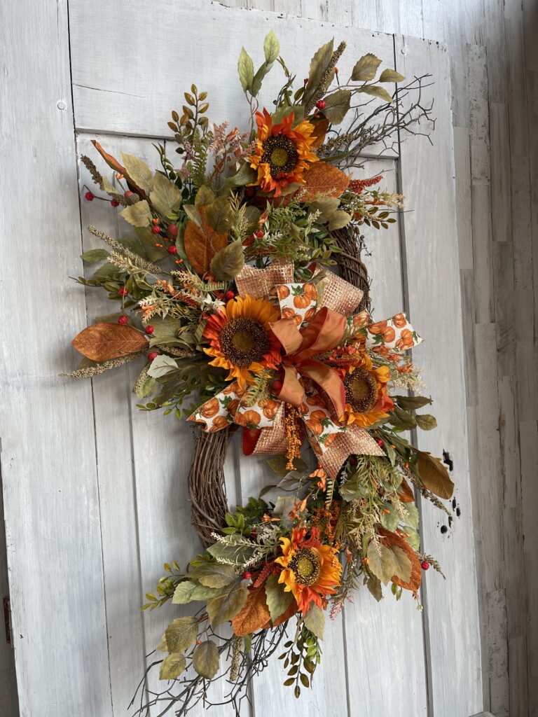Fall Double Sunflower Wreath