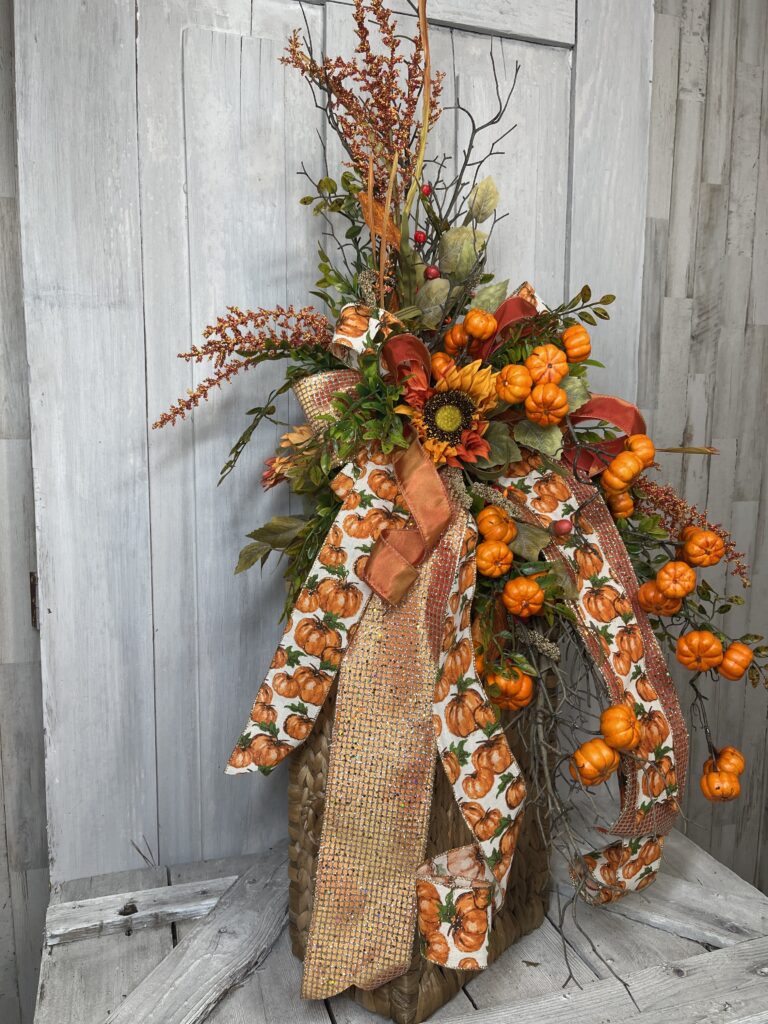 Fall Sunflower Table Corner Swag