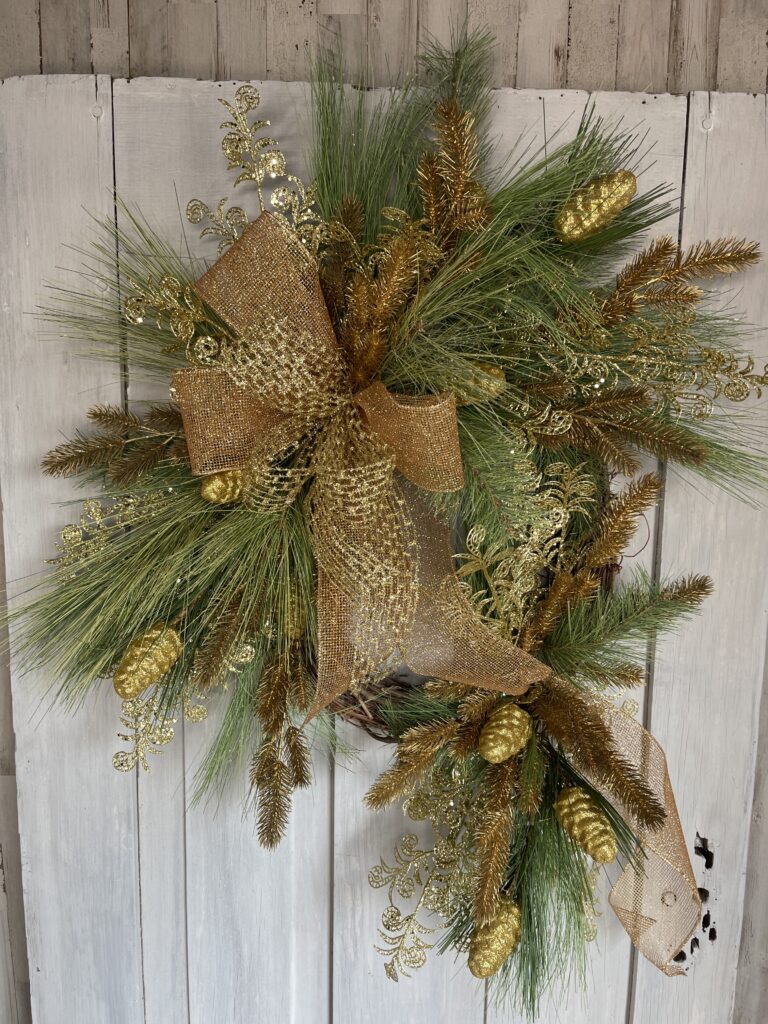 Gold Classic Christmas Wreath