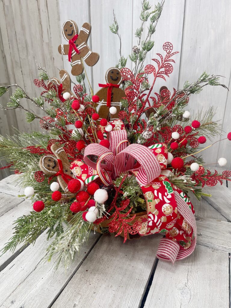 Gingerbread Basket Arrangement