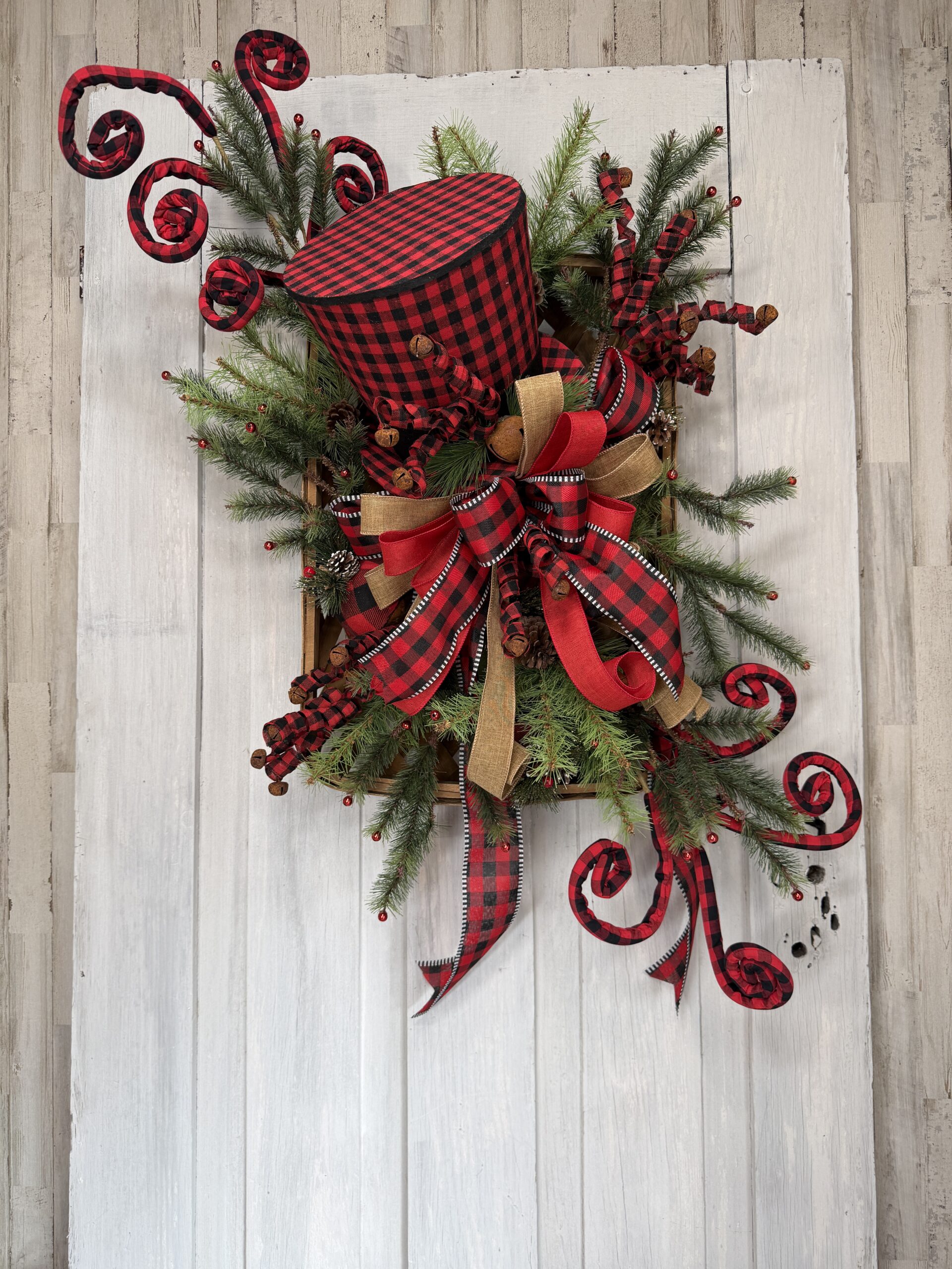 North Pole Cabin Wreath