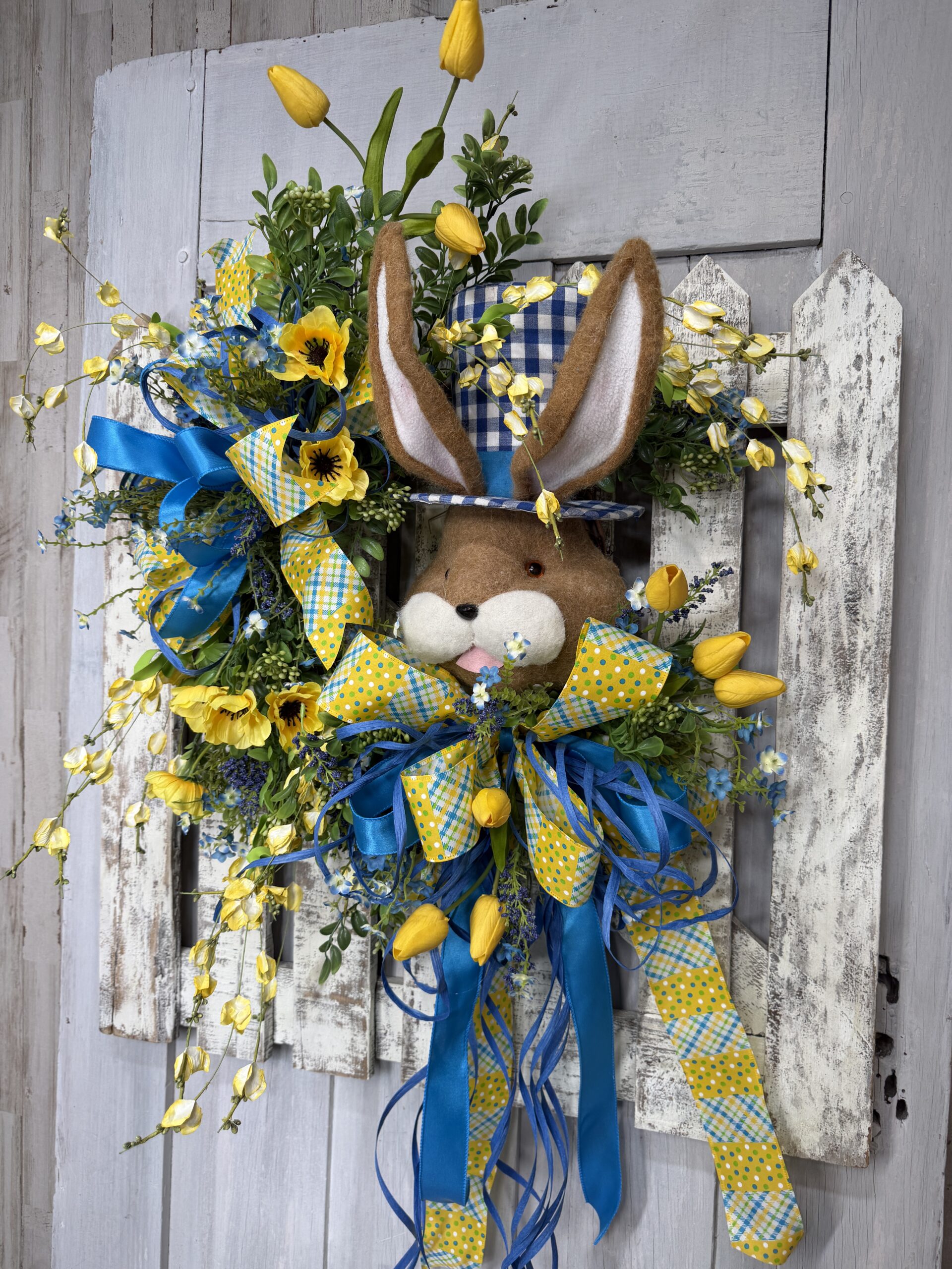 Grace in Blue Wreath