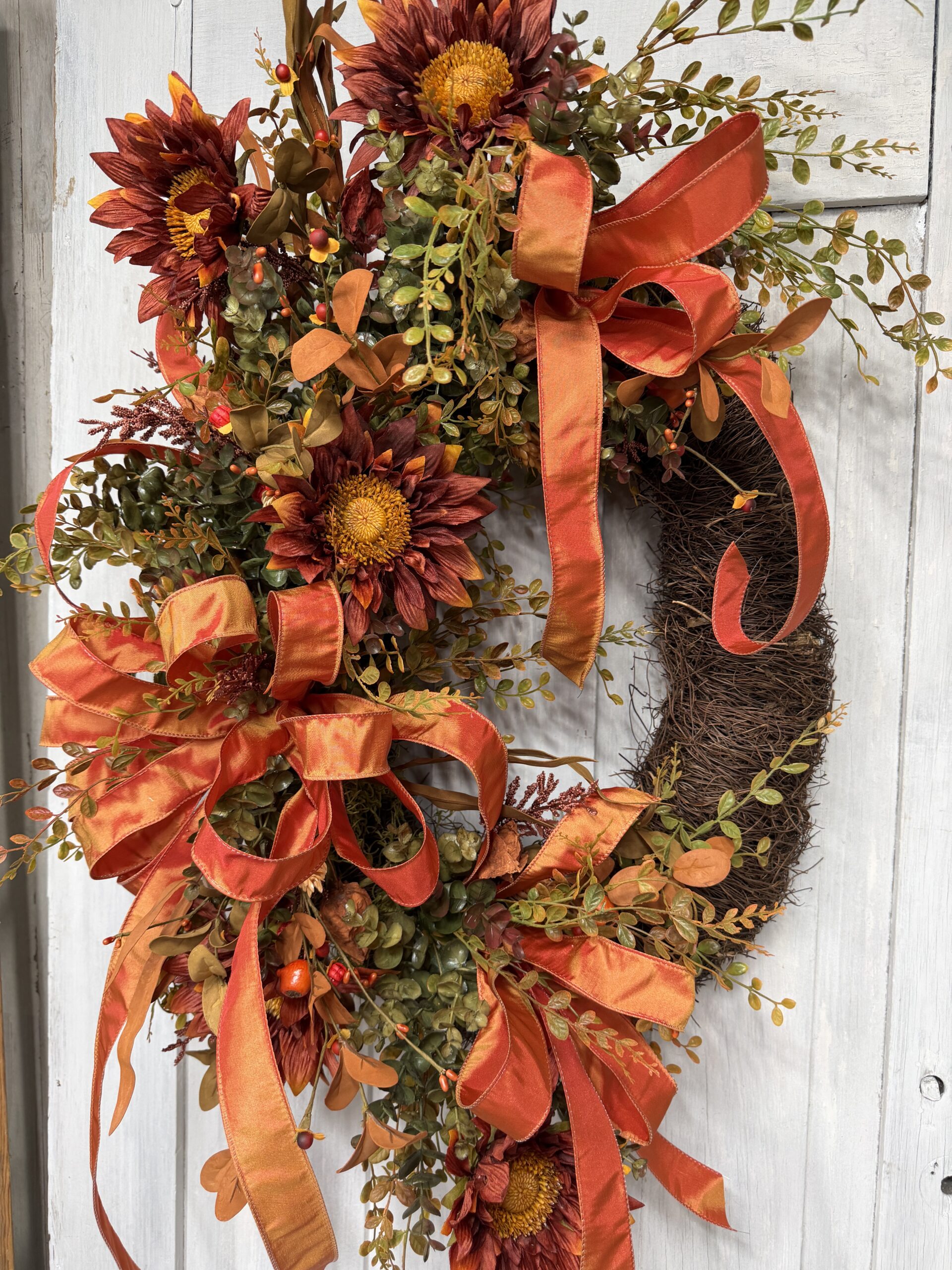 Royal Harvest Wreath bow