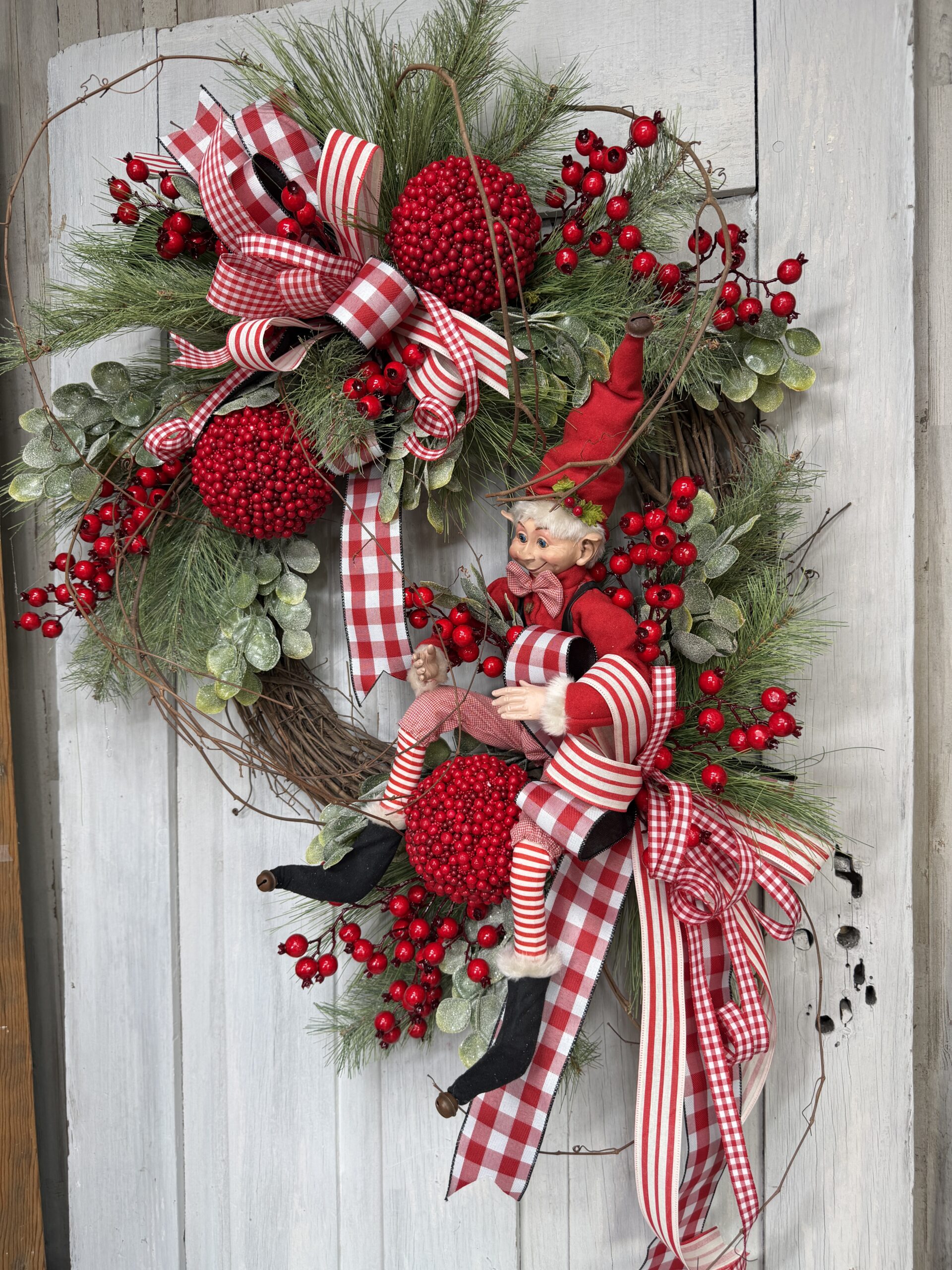 Christmas At the Cottage Elf Wreath